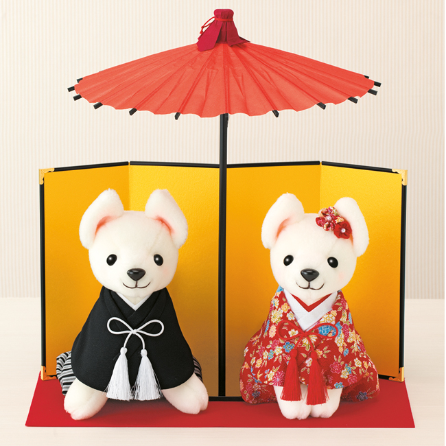 しあわせワンちゃん和装